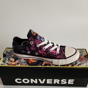 Converse Purple and Black Sneakers Cosmic Design